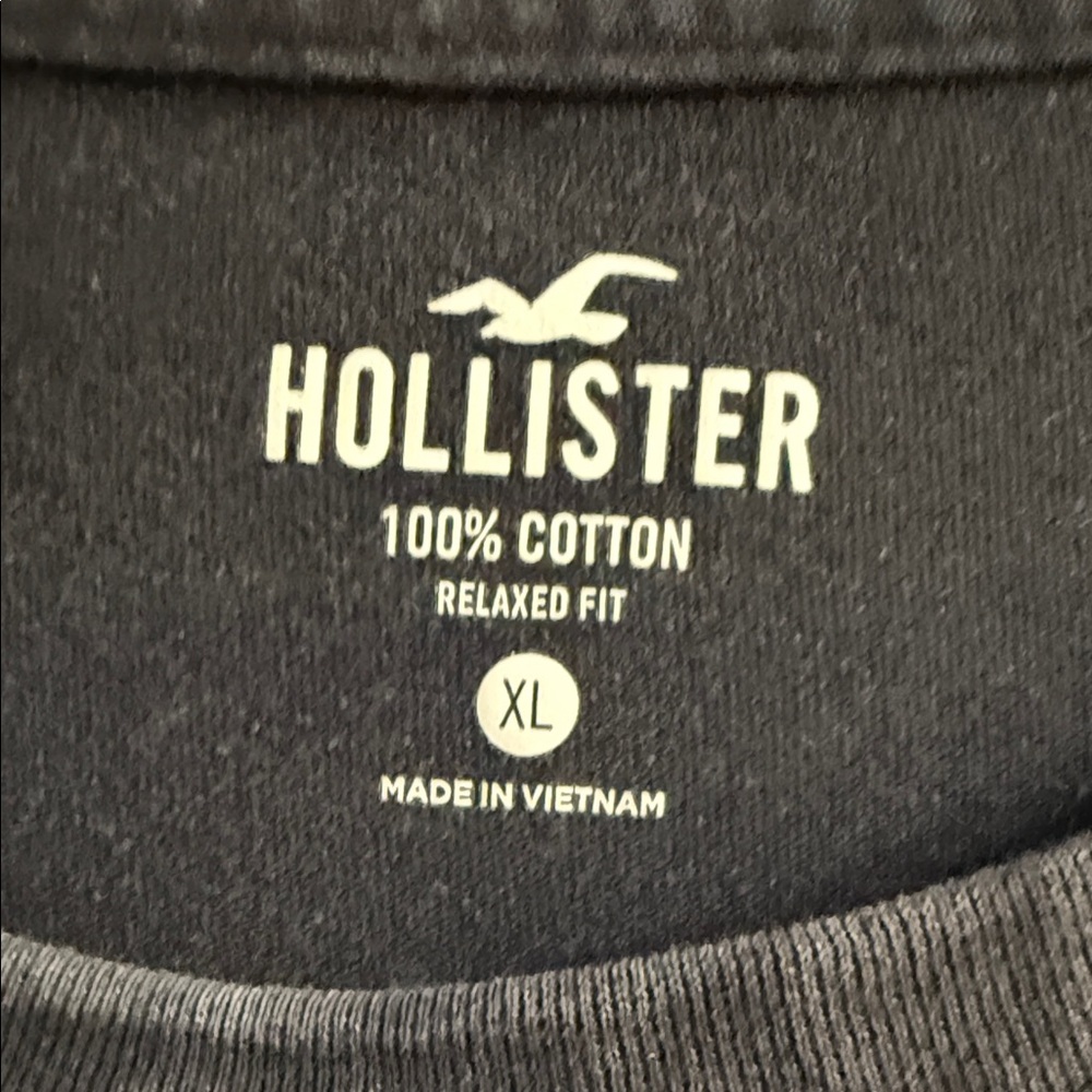 Hollister Charcoal Relaxed Fit Tee